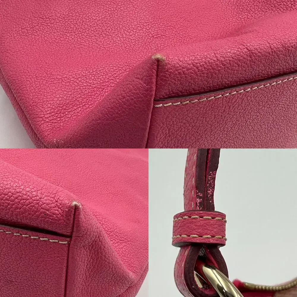 Dooney and Bourke Dillen Zipper Pocket Small Hobo Bag Pink Handbag Purse
